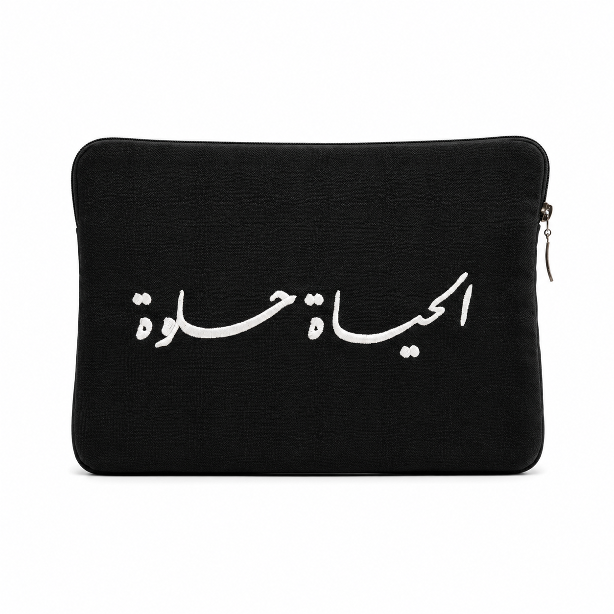 Embroidered Cotton Laptop Sleeve | Life is Beautiful